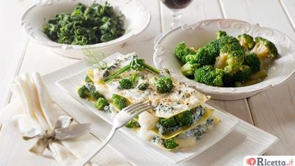 Lasagne ai broccoli, mozzarella e pancetta croccante