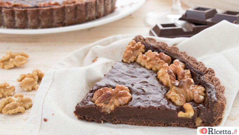 Crostata al cioccolato e noci