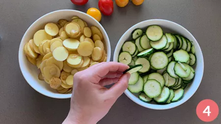Orata con patate, zucchine e pomodorini - p4