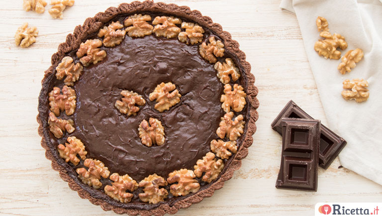 Ricetta crostata al cioccolato e noci