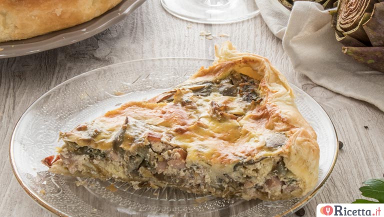 Ricetta torta salata ai carciofi e prosciutto cotto