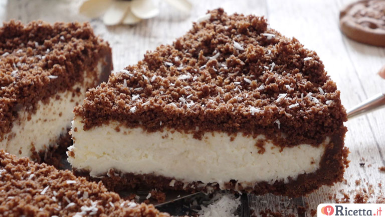 Sbriciolata al cacao con crema al cocco