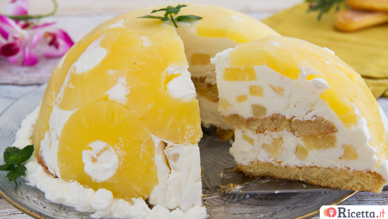 Zuccotto all'ananas